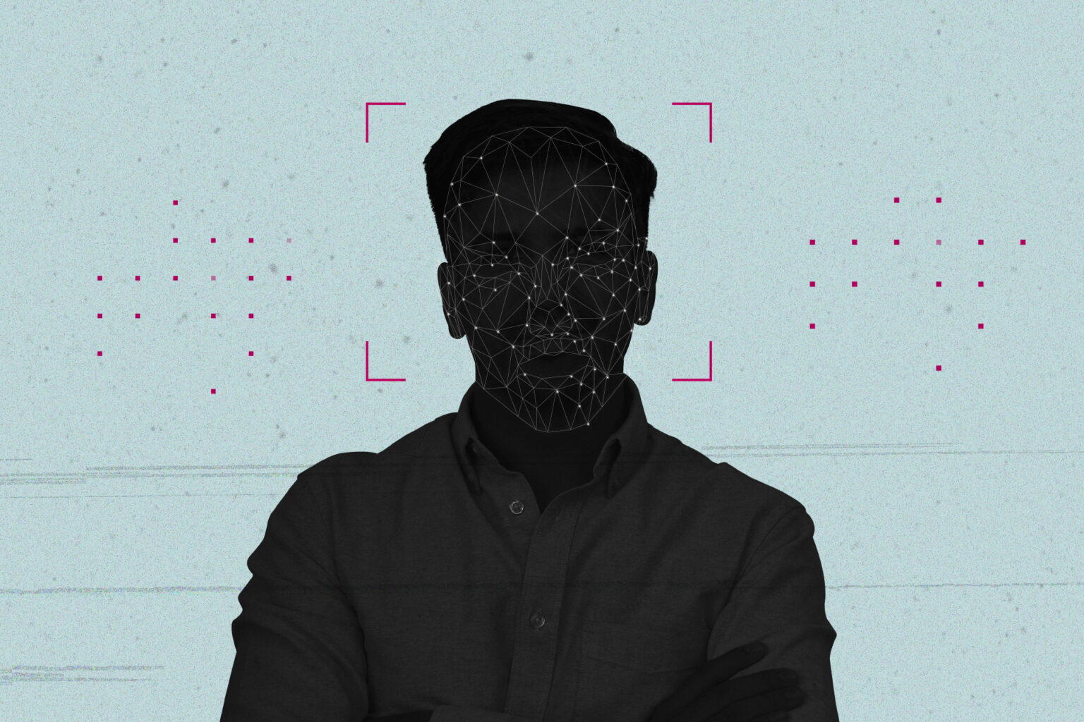 Pessoa identificada em reconhecimento facial com KYC