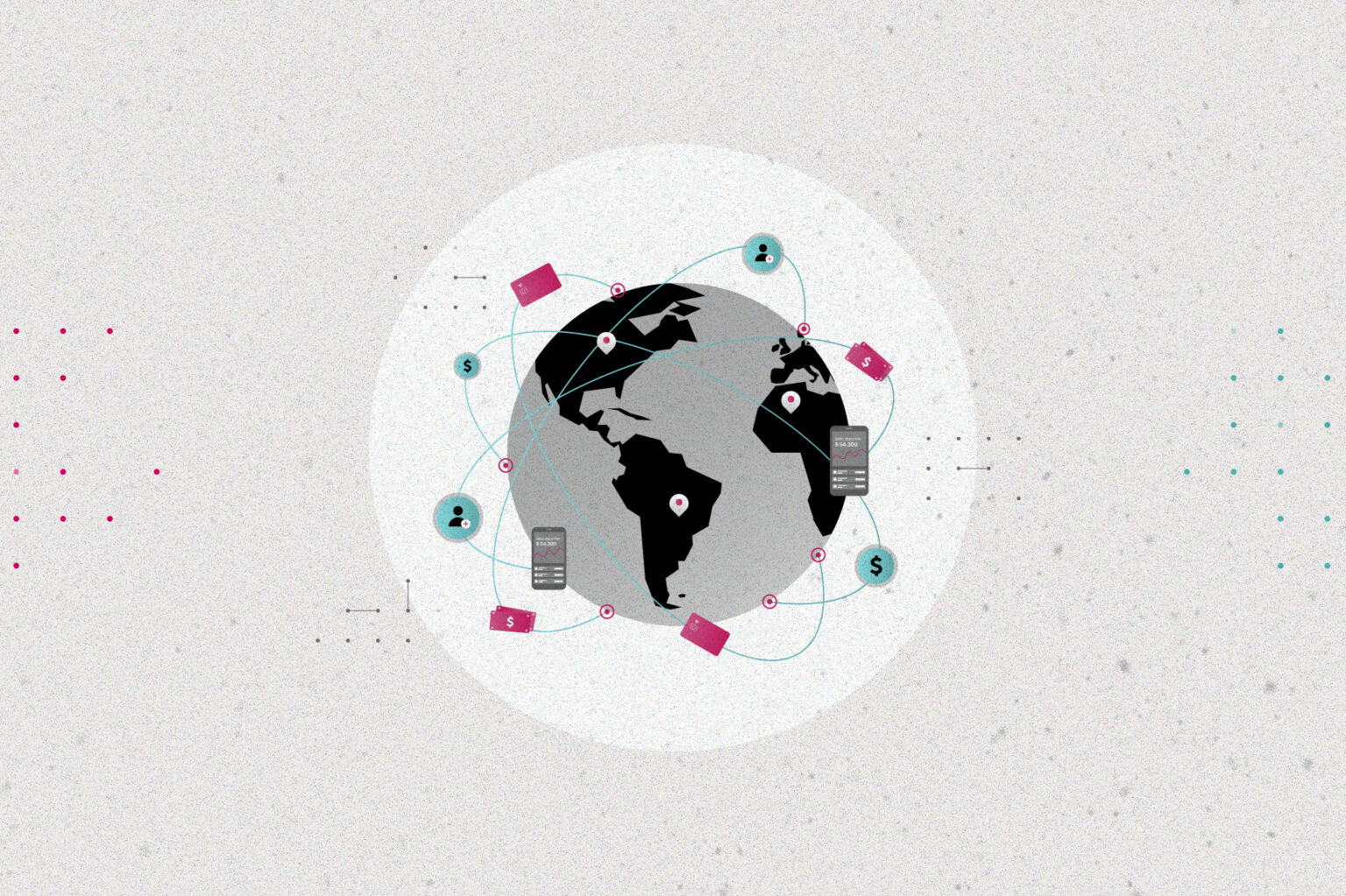 Ilustración de cuentas globales